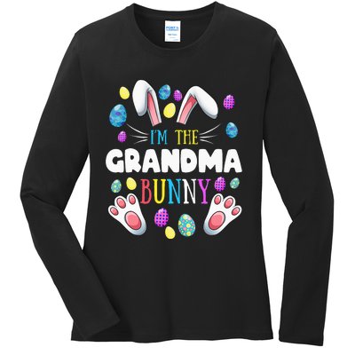 I'm The Grandma Bunny Matching Family Easter Party Ladies Long Sleeve Shirt