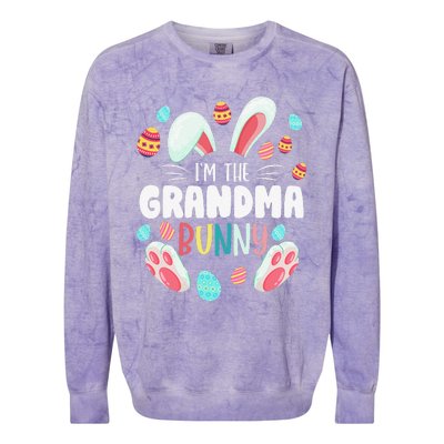 I'm The Grandma Bunny Matching Family Easter Party Colorblast Crewneck Sweatshirt