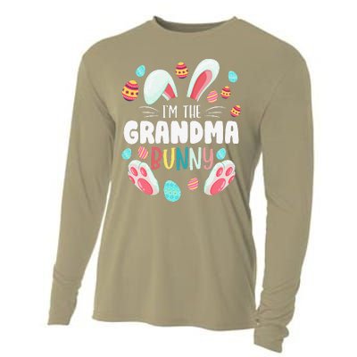 I'm The Grandma Bunny Matching Family Easter Party Cooling Performance Long Sleeve Crew