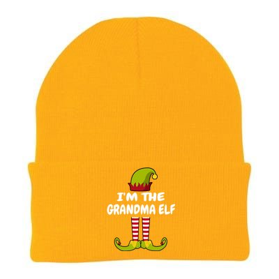 I'm The Grandma Elf Gift Family Squad Christmas Gift Knit Cap Winter Beanie