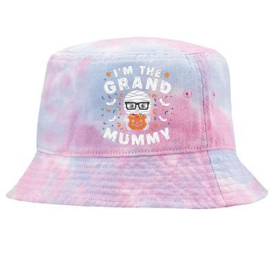 IM The Grand Mummy Halloween Mummy Grandparent Cute Gift Tie-Dyed Bucket Hat