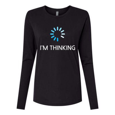 Im Thinking Geeks I Am Thinking Womens Cotton Relaxed Long Sleeve T-Shirt