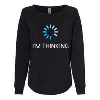 Im Thinking Geeks I Am Thinking Womens California Wash Sweatshirt