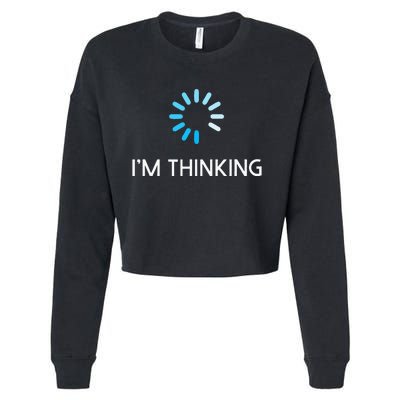 Im Thinking Geeks I Am Thinking Cropped Pullover Crew