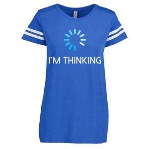 Im Thinking Geeks I Am Thinking Enza Ladies Jersey Football T-Shirt