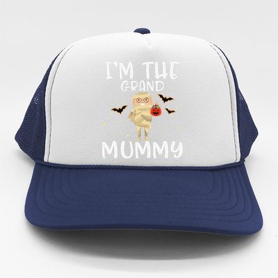 Im The Grand Mummy Halloween Funny Grandma Trucker Hat