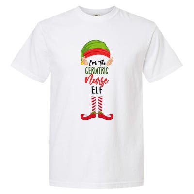 Im The Geriatric Nurse Elf Christmas Geriatric Nurse Pajama Gift Garment-Dyed Heavyweight T-Shirt