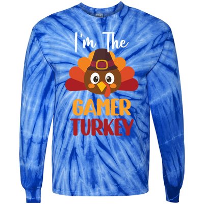 Im The Gamer Turkey Cute Family Matching Thanksgiving Gift Tie-Dye Long Sleeve Shirt