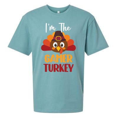 Im The Gamer Turkey Cute Family Matching Thanksgiving Gift Sueded Cloud Jersey T-Shirt