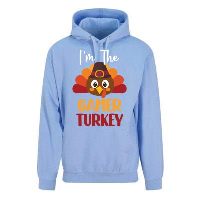 Im The Gamer Turkey Cute Family Matching Thanksgiving Gift Unisex Surf Hoodie