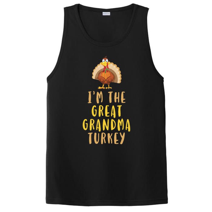 I'm The Great Grandma Turkey Family Thanksgiving PosiCharge Competitor Tank