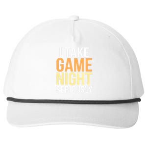 I Take Game Night Seriously Board Game Snapback Five-Panel Rope Hat