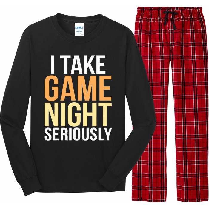 I Take Game Night Seriously Board Game Long Sleeve Pajama Set