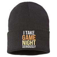 I Take Game Night Seriously Board Game Sustainable Knit Beanie