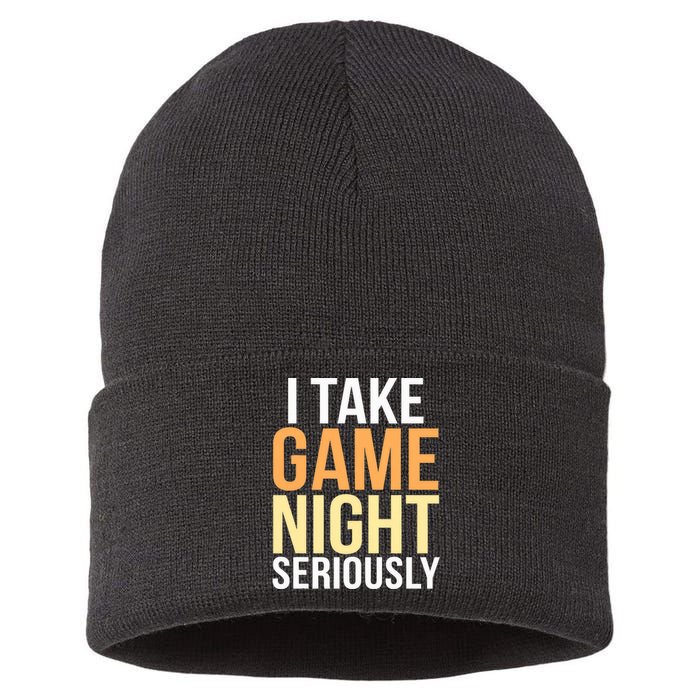 I Take Game Night Seriously Board Game Sustainable Knit Beanie