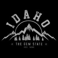 Idaho The Gem State Est. 1890 Vintage Mountains Gift Backpack