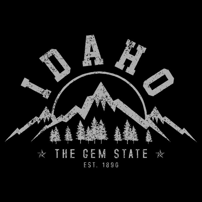 Idaho The Gem State Est. 1890 Vintage Mountains Gift Backpack