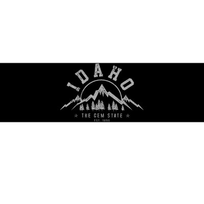 Idaho The Gem State Est. 1890 Vintage Mountains Gift Bumper Sticker