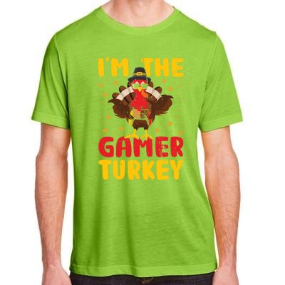 Im The Gamer Turkey Thanksgiving Professional Gamer Love Gift Adult ChromaSoft Performance T-Shirt