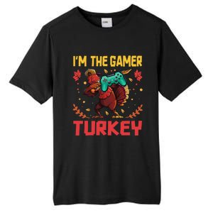 Im The Gamer Turkey Video Gaming Happy Funny Thanksgiving Gift Tall Fusion ChromaSoft Performance T-Shirt