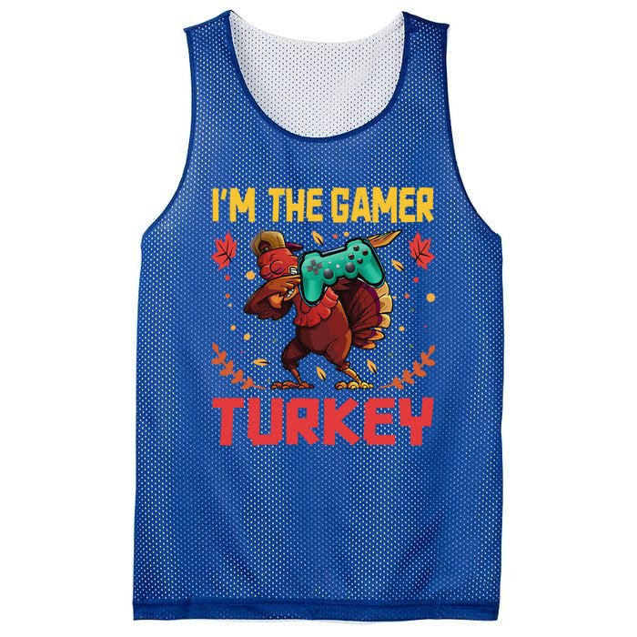 Im The Gamer Turkey Video Gaming Happy Funny Thanksgiving Gift Mesh Reversible Basketball Jersey Tank