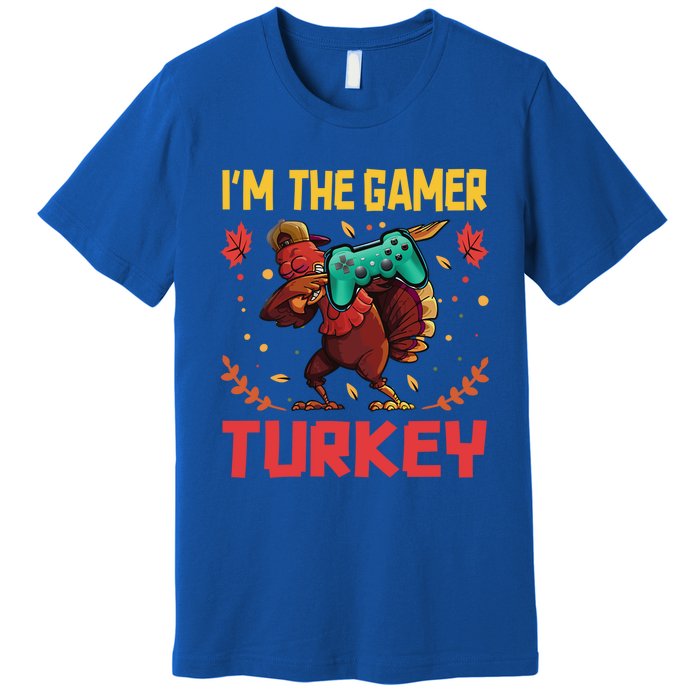 Im The Gamer Turkey Video Gaming Happy Funny Thanksgiving Gift Premium T-Shirt