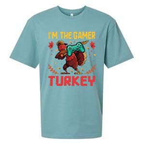 Im The Gamer Turkey Video Gaming Happy Funny Thanksgiving Gift Sueded Cloud Jersey T-Shirt