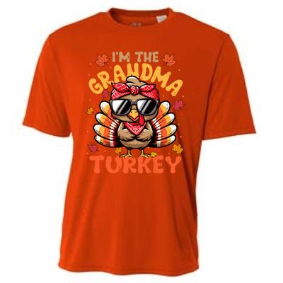 IM The Grandma Turkey Matching 2024 Family Thanksgiving Funny Gift Cooling Performance Crew T-Shirt