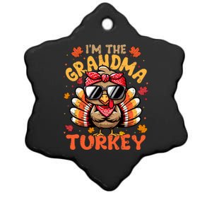 IM The Grandma Turkey Matching 2024 Family Thanksgiving Funny Gift Ceramic Star Ornament