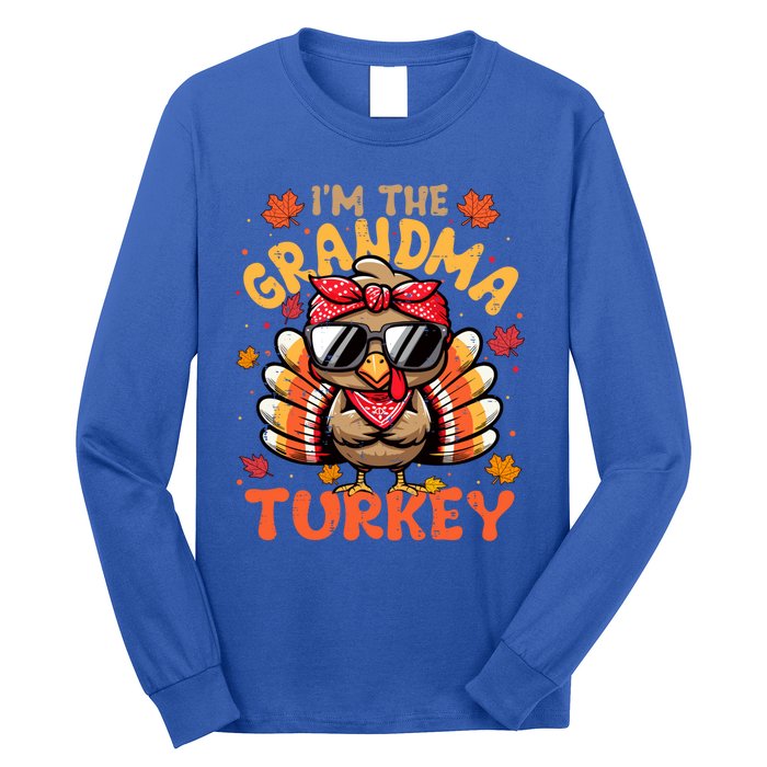 IM The Grandma Turkey Matching 2024 Family Thanksgiving Funny Gift Long Sleeve Shirt