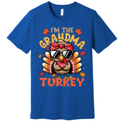 IM The Grandma Turkey Matching 2024 Family Thanksgiving Funny Gift Premium T-Shirt