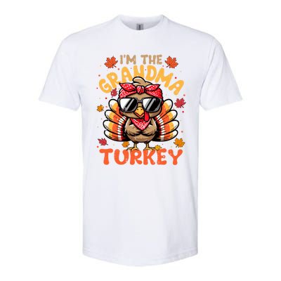 IM The Grandma Turkey Matching 2024 Family Thanksgiving Funny Gift Softstyle CVC T-Shirt