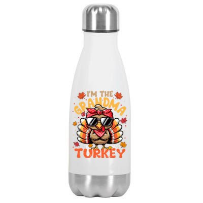 IM The Grandma Turkey Matching 2024 Family Thanksgiving Funny Gift Stainless Steel Insulated Water Bottle