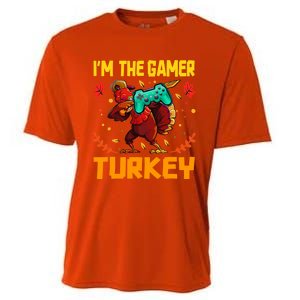 Im The Gamer Turkey Video Gaming Funny Thanksgiving Gift Cooling Performance Crew T-Shirt