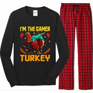 Im The Gamer Turkey Video Gaming Funny Thanksgiving Gift Long Sleeve Pajama Set