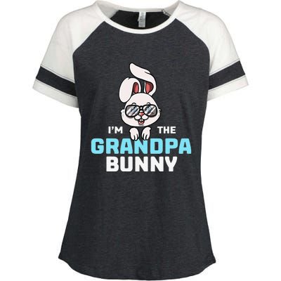 I'm The Grandpa Bunny Matching Family Easter Party Enza Ladies Jersey Colorblock Tee