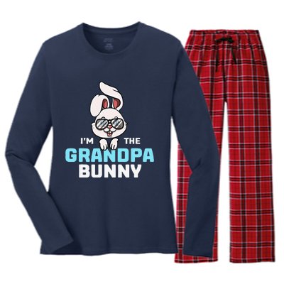 I'm The Grandpa Bunny Matching Family Easter Party Women's Long Sleeve Flannel Pajama Set 