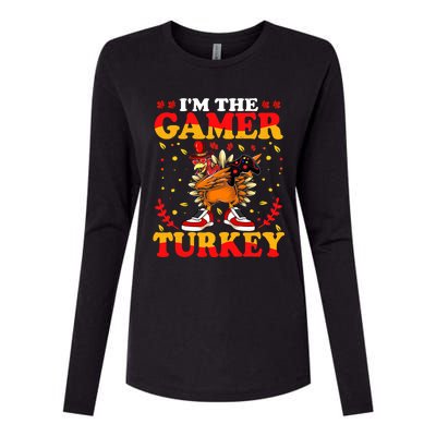 I'm The Gamer Turkey Gaming Boys Happy Funny Thanksgiving Womens Cotton Relaxed Long Sleeve T-Shirt