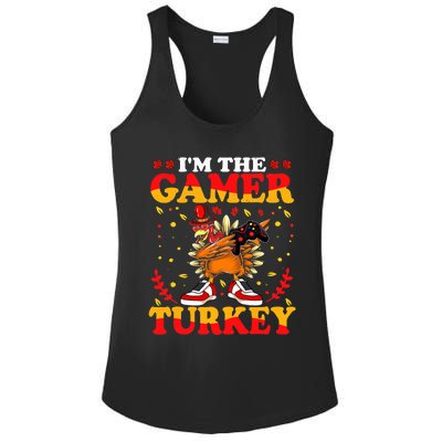 I'm The Gamer Turkey Gaming Boys Happy Funny Thanksgiving Ladies PosiCharge Competitor Racerback Tank