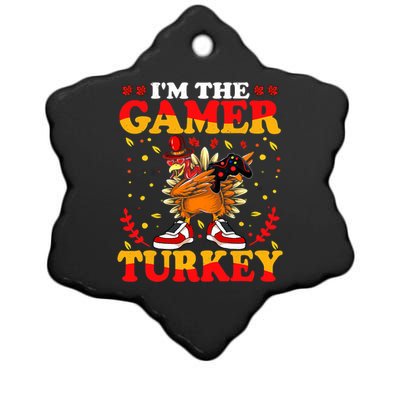 I'm The Gamer Turkey Gaming Boys Happy Funny Thanksgiving Ceramic Star Ornament