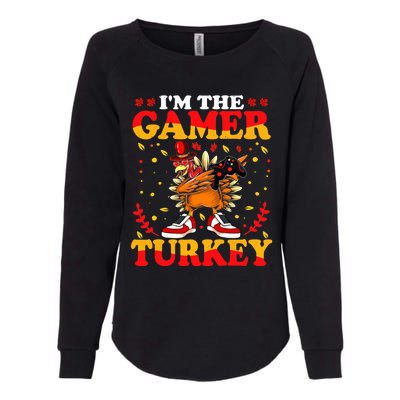 I'm The Gamer Turkey Gaming Boys Happy Funny Thanksgiving Womens California Wash Sweatshirt