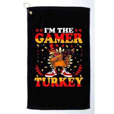 I'm The Gamer Turkey Gaming Boys Happy Funny Thanksgiving Platinum Collection Golf Towel