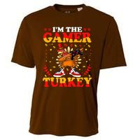 I'm The Gamer Turkey Gaming Boys Happy Funny Thanksgiving Cooling Performance Crew T-Shirt