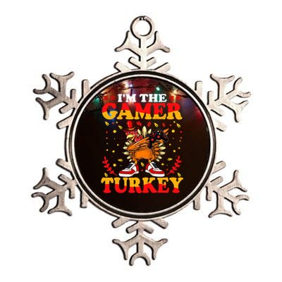 I'm The Gamer Turkey Gaming Boys Happy Funny Thanksgiving Metallic Star Ornament