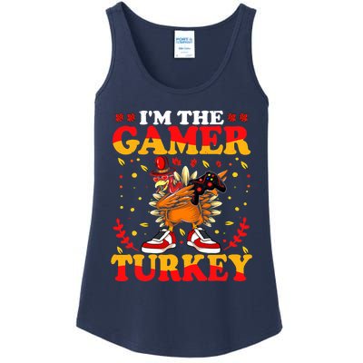 I'm The Gamer Turkey Gaming Boys Happy Funny Thanksgiving Ladies Essential Tank