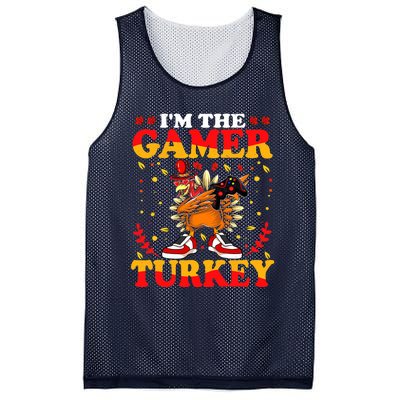 I'm The Gamer Turkey Gaming Boys Happy Funny Thanksgiving Mesh Reversible Basketball Jersey Tank