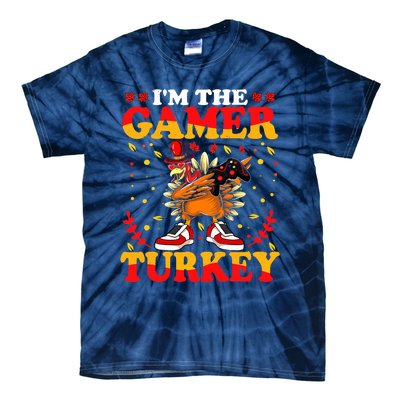 I'm The Gamer Turkey Gaming Boys Happy Funny Thanksgiving Tie-Dye T-Shirt