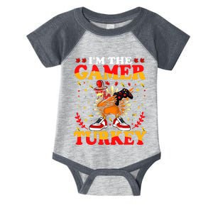 I'm The Gamer Turkey Gaming Boys Happy Funny Thanksgiving Infant Baby Jersey Bodysuit