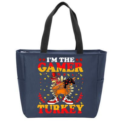 I'm The Gamer Turkey Gaming Boys Happy Funny Thanksgiving Zip Tote Bag