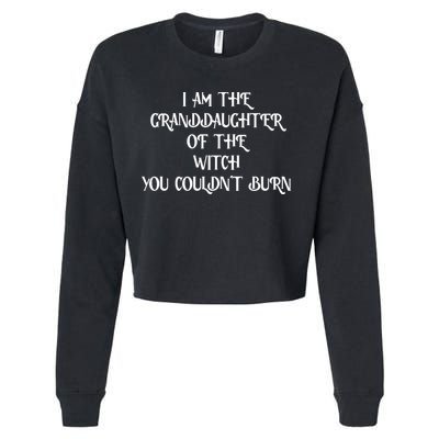 Im The Granddaughter Of The Witch You Couldnt Burn Cropped Pullover Crew